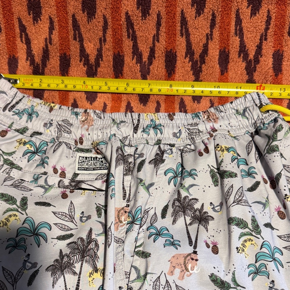 Baja llamaTropical Print Men's swimming athletic Shorts - Picture 5 of 11